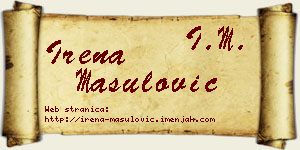 Irena Mašulović vizit kartica